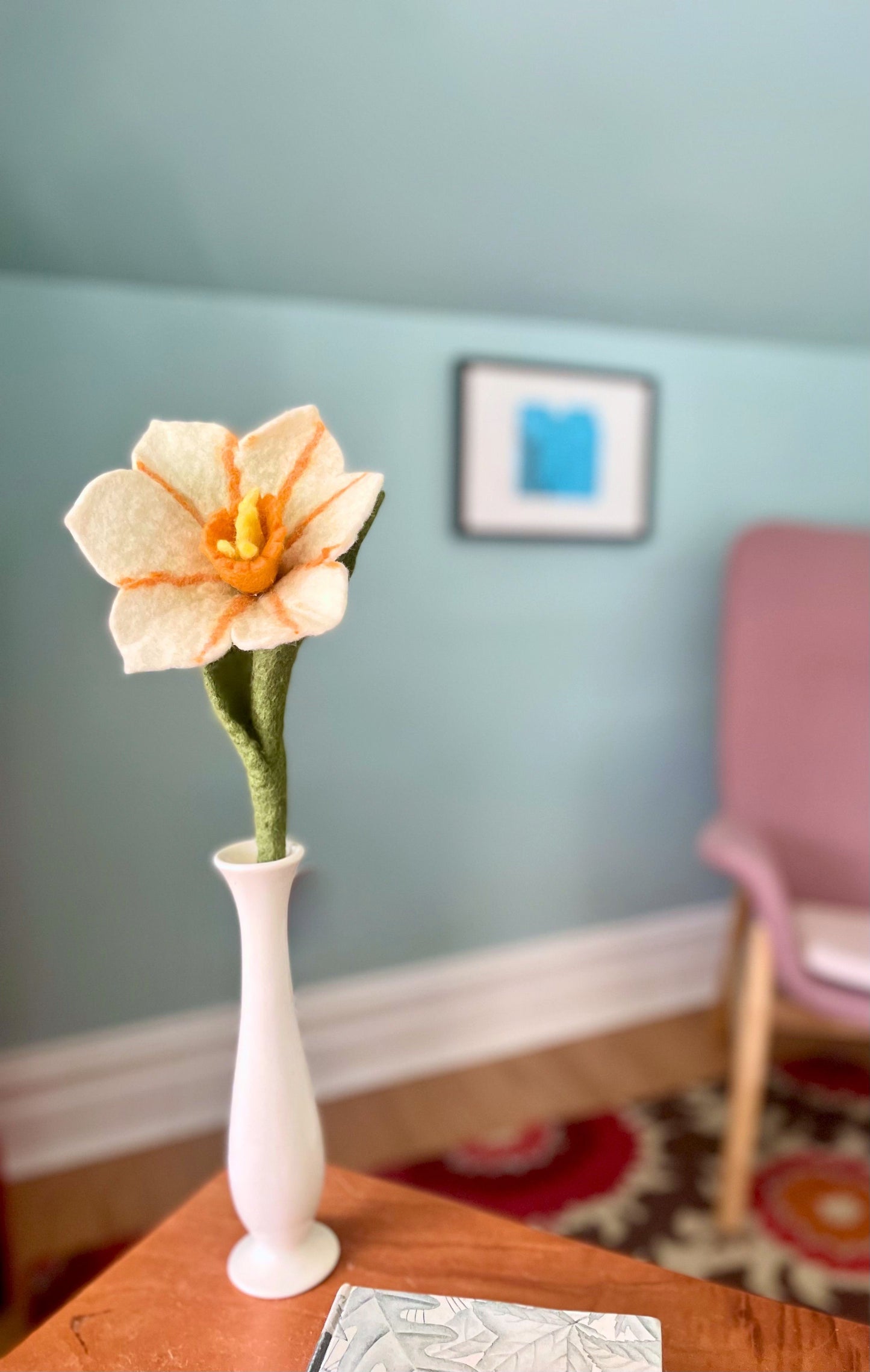 Hibiscus - White with Orange