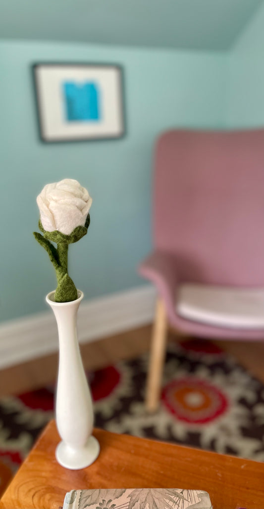 Large Rose - White